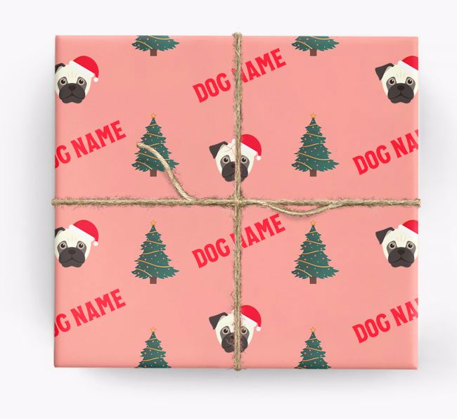 Icons & Trees: Personalized {breedFullName} Wrapping Paper